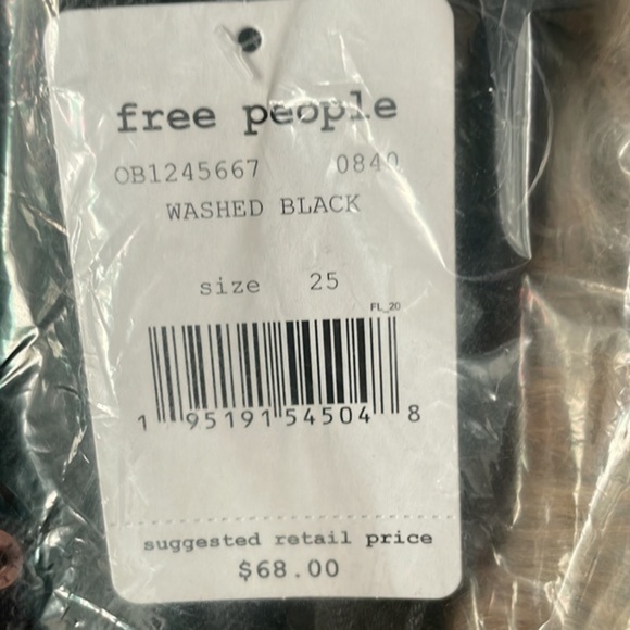 NWT Free People black denim shorts - Picture 6 of 6